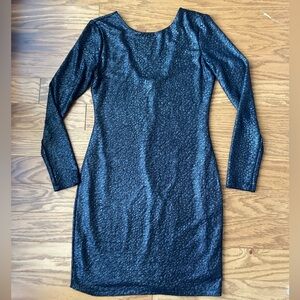 Jennifer Lopez Black Fitted Dress-Size Small